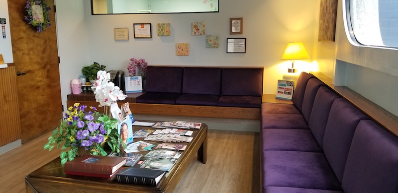 Waiting room for patients at Rebecca Irene A Peña DMD