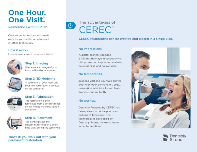 Same-Day Crowns (CEREC) Benefits Information
