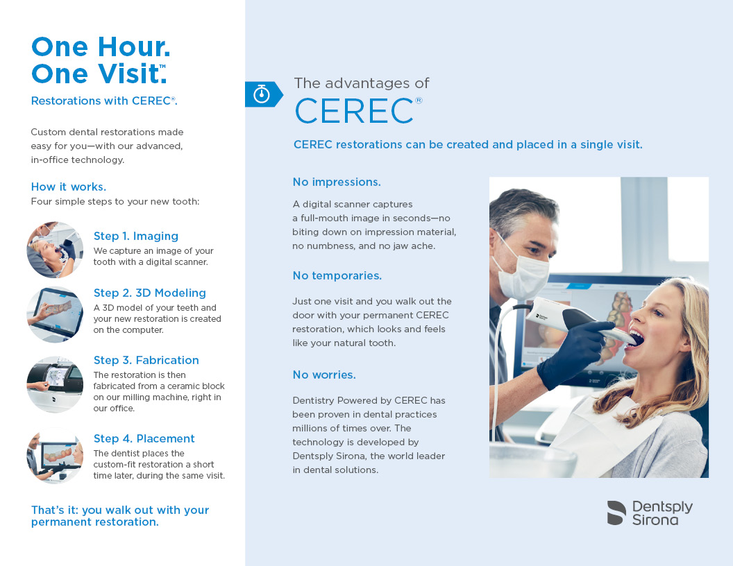 Same-Day Crowns (CEREC) Benefits Information