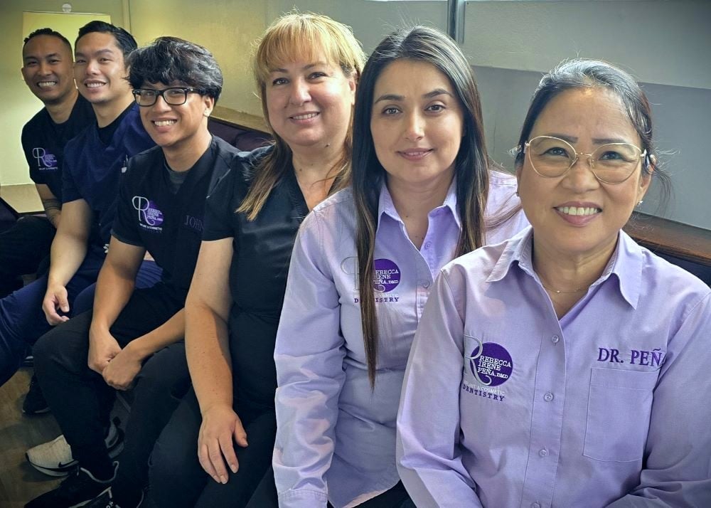 Dr. Rebecca Irene Pena and her dental team.