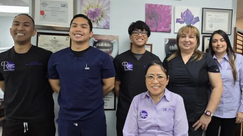 Dr. Pena and her dental team
